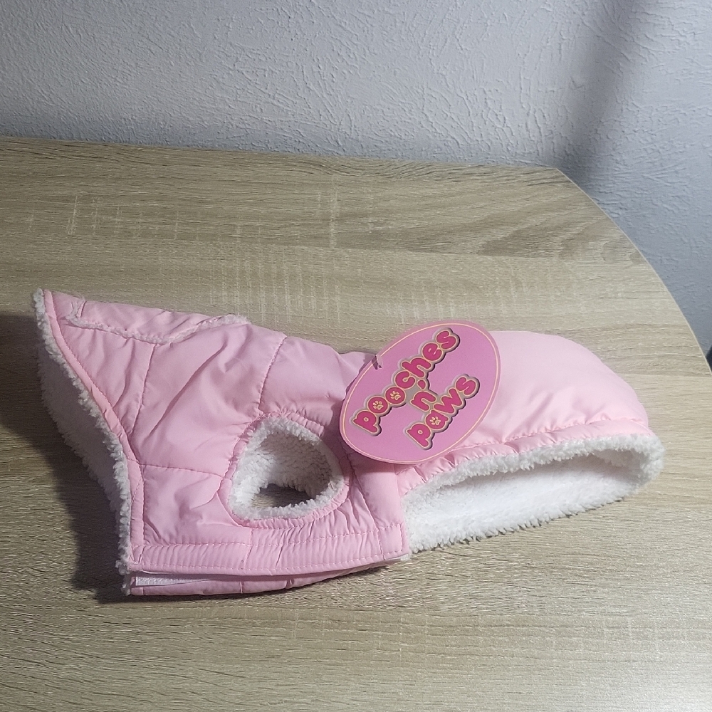 Pink Quilted Dog Jacket with Soft Lining - Picture 1 of 5